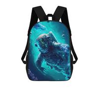 sinyumoney Underwater Astronaut Adventure -1 3D Printed Children's School Backpack for Kids Travel Rucksacks Book Bags Kids School Bag 17inch