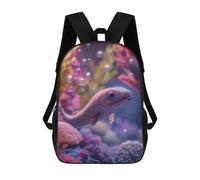 sinyumoney Underwater Baby Eel Fish with Bubbles 3D Printed School Backpack Casual Children's Backpacks 3D Printed School Bag for Boys Elementary And Middle 17inch