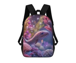 sinyumoney Underwater Baby Eel Fish with Bubbles 3D Printed School Backpack Casual Children's Backpacks 3D Printed School Bag for Boys Elementary And Middle 17inch