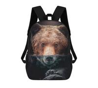 sinyumoney Underwater Bear Children's Backpacks School Backpack 3D Printed Backpack for Kids Travel Rucksacks Book Bags Kids School Bag 17inch