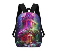 sinyumoney Underwater Fantasy Mansion School Backpack Large Water Resistant Laptop Backpack for Men, Women & Teenage Boys 17inch