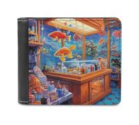 sinyumoney Underwater Grocery Delights 3D Print Men's Wallet Card Slots Coin Leather RFID Banknote Compartments Wallets Youth Guys 11.7cm*9.5cm