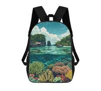 sinyumoney Underwater in Raja Ampat Backpack School Bag Secondary Causal Travel High School Bags for School/Work/Travel 17inch