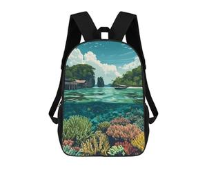 sinyumoney Underwater in Raja Ampat Backpack School Bag Secondary Causal Travel High School Bags for School/Work/Travel 17inch
