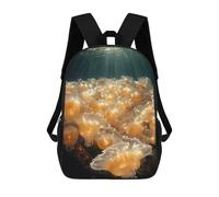 sinyumoney Underwater Jellyfish Bloom with Sun Rays Children's 17 Inch School Backpack 3D Printed Anime Movies for Kids Travel Rucksacks Book Bags Kids School Bag
