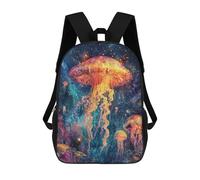 sinyumoney Underwater Jellyfish Paradise School Bag 3D Printed Children's School Backpack Casual Fashion Travel Backpacks for Kids School Students 17inch