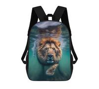 sinyumoney Underwater Lion Backpack School Daypacks Business Backpack Water Resistant Bookbag for Girls Boys Teenage 17inch