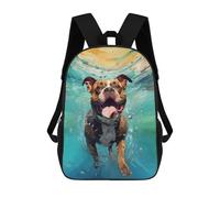 sinyumoney Underwater Pitbull Backpack School Bag Large Water Resistant Laptop Backpack for School/Work/Travel 17inch