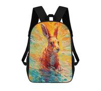 sinyumoney Underwater Rabbit Children's Backpacks 17inch School Backpack 3D Printed Bag Bookbag for Kids Travel Rucksacks Boy Girl Book Bags Kids School Bag