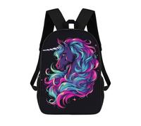 sinyumoney Unicorn Animal Neon Friend Backpack School Bag Travel College Rucksack Backpacks for Camping Outdoor Adventures And Daily Travel 17inch