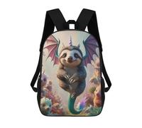 sinyumoney Unicorn Dragon Baby Sloth Hybrid Rucksack Fashion Stationery Backpack Waterproof Casual Daypacks for Men/Women 17inch