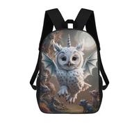 sinyumoney Unicorn Dragon Owl Hybrid Backpacks Kids School Backpack School Bag 3D Printed School Bag for Boys Elementary And Middle School Students 17inch