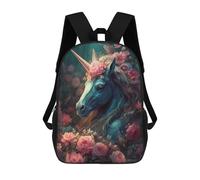 sinyumoney Unicorn Enchanted Isle School Backpack Schoolbags For Girls Boys Backpack With Pocket Fashion School Bag Kids Backpack 17inch