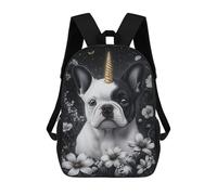 sinyumoney Unicorn French Bulldog Art Print School Backpack Business Durable Laptop Bag for Camping Outdoor Adventures And Daily Travel 17inch