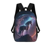 sinyumoney Unicorn in Space Fantasy Art Backpack for School 3D Printed Boys Girls School BagChildren Bookbag Travel Rucksack 17inch