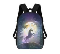 sinyumoney Unicorn Under The Moonlit Sky Kids Backpacks Children Bag,Anime Bag,Large Capacity Kids Backpack, 3D Printed Children's,Student Schoolbag,Kids Boys Girls School Bag 17inch