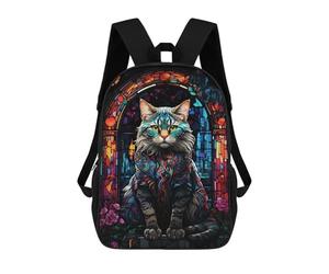 sinyumoney Unisex Abyssinian Cat Abstract Backpack 3D Printed Travel Rucksack Casual Laptop Rucksack Lightweight Schoolbag For Men Women Boys Girls 17inch