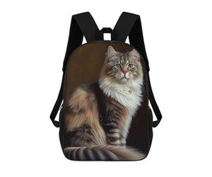sinyumoney Unisex American Bobtail Oil Paint Backpack 3d Printed Travel Backpack Casual Laptop Backpack Lightweight SchoolBag for Men Women Boys Girls 17inch