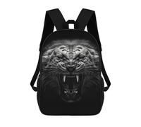 sinyumoney Unisex Angry Tiger Poster 17 Inch Backpack 3d Printed Travel Backpack Casual Laptop Backpack Lightweight SchoolBag for Men Women Boys Girls
