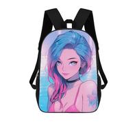 sinyumoney Unisex Anime Cool Swimsuit Girl 17 Inch Backpack 3d Printed Travel Backpack Casual Laptop Backpack Lightweight SchoolBag for Men Women Boys Girls