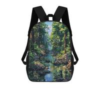 sinyumoney Unisex Anime River Forest Fantasy Backpack 3d Printed Travel Backpack Casual Laptop Backpack Lightweight SchoolBag for Men Women Boys Girls 17inch