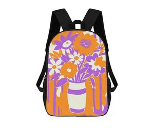 sinyumoney Unisex Arlet Bouquet of Flowers 17 Inch Backpack 3d Printed Travel Backpack Casual Laptop Backpack Lightweight SchoolBag for Men Women Boys Girls