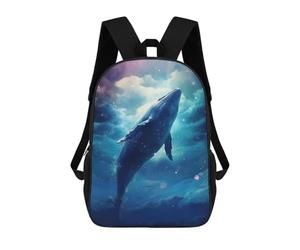 sinyumoney Unisex Astral Whale Backpack 3D Printed Travel Rucksack Casual Laptop Rucksack Lightweight Schoolbag For Men Women Boys Girls 17inch