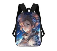 sinyumoney Unisex Astronaut Girl Backpack 3D Printed Travel Rucksack Casual Laptop Rucksack Lightweight Schoolbag For Men Women Boys Girls 17inch