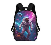sinyumoney Unisex Astronaut in Space Shark Backpack 3d Printed Travel Backpack Casual Laptop Backpack Lightweight SchoolBag for Men Women Boys Girls 17inch