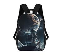 sinyumoney Unisex Astronaut Is Sitting Backpack 3d Printed Travel Backpack Casual Laptop Backpack Lightweight SchoolBag for Men Women Boys Girls 17inch