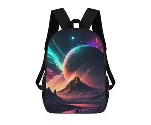sinyumoney Unisex Aurora Cosmic Dawn Backpack 3d Printed Travel Backpack Casual Laptop Backpack Lightweight SchoolBag for Men Women Boys Girls 17inch