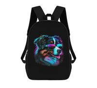 sinyumoney Unisex Australian Shepherd Backpack 3D Printed Travel Rucksack Casual Laptop Rucksack Lightweight Schoolbag For Men Women Boys Girls 17inch