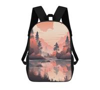 sinyumoney Unisex Autumn by The Lake Backpack 3D Printed Travel Rucksack Casual Laptop Rucksack Lightweight Schoolbag For Men Women Boys Girls 17inch
