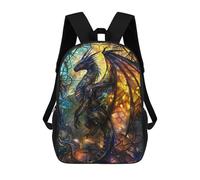 sinyumoney Unisex Azure Majesty Dragon Backpack 3d Printed Travel Backpack Casual Laptop Backpack Lightweight SchoolBag for Men Women Boys Girls 17inch