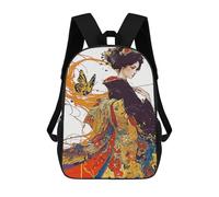 sinyumoney Unisex Beautiful Geisha Backpack 3D Printed Travel Rucksack Casual Laptop Rucksack Lightweight Schoolbag For Men Women Boys Girls 17inch