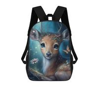 sinyumoney Unisex Beautiful Little Fawn 17 Inch Backpack 3d Printed Travel Backpack Casual Laptop Backpack Lightweight SchoolBag for Men Women Boys Girls