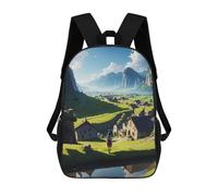 sinyumoney Unisex Beautiful Portrait Scenery Backpack 3d Printed Travel Backpack Casual Laptop Backpack Lightweight SchoolBag for Men Women Boys Girls 17inch