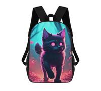sinyumoney Unisex Black Cat New Art Backpack 3d Printed Travel Backpack Casual Laptop Backpack Lightweight SchoolBag for Men Women Boys Girls 17inch