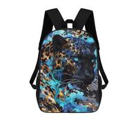 sinyumoney Unisex Black Panther Bloom 17 Inch Backpack 3d Printed Travel Backpack Casual Laptop Backpack Lightweight SchoolBag for Men Women Boys Girls