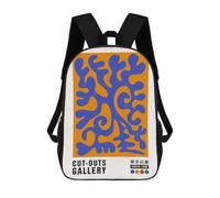 sinyumoney Unisex Blue Coral Shape 17 Inch Backpack 3d Printed Travel Backpack Casual Laptop Backpack Lightweight SchoolBag for Men Women Boys Girls