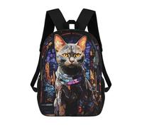sinyumoney Unisex Burmese Cat Abstract Backpack 3D Printed Travel Rucksack Casual Laptop Rucksack Lightweight Schoolbag For Men Women Boys Girls 17inch