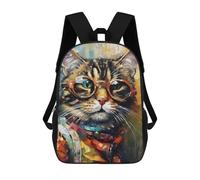 sinyumoney Unisex Cat Painting Backpack 3D Printed Travel Rucksack Casual Laptop Rucksack Lightweight Schoolbag For Men Women Boys Girls 17inch
