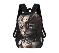 sinyumoney Unisex Cat Robot Backpack 3D Printed Travel Rucksack Casual Laptop Rucksack Lightweight Schoolbag For Men Women Boys Girls 17inch