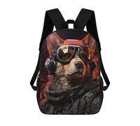 sinyumoney Unisex Cberpunk Dog Backpack 3d Printed Travel Backpack Casual Laptop Backpack Lightweight SchoolBag for Men Women Boys Girls 17inch