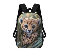 sinyumoney Unisex Cheetah Cub in Grass Backpack 3d Printed Travel Backpack Casual Laptop Backpack Lightweight SchoolBag for Men Women Boys Girls 17inch