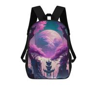 sinyumoney Unisex Cherry Blossom Backpack 3D Printed Travel Rucksack Casual Laptop Rucksack Lightweight Schoolbag For Men Women Boys Girls 17inch