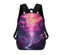 sinyumoney Unisex Cherry Blossom River Backpack 3d Printed Travel Backpack Casual Laptop Backpack Lightweight SchoolBag for Men Women Boys Girls 17inch