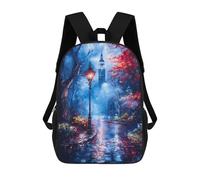 sinyumoney Unisex Cityscape Night Painting Backpack 3d Printed Travel Backpack Casual Laptop Backpack Lightweight SchoolBag for Men Women Boys Girls 17inch