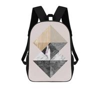 sinyumoney Unisex Collage in Polygons 1 Backpack 3D Printed Travel Rucksack Casual Laptop Rucksack Lightweight Schoolbag For Men Women Boys Girls 17inch