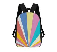 sinyumoney Unisex Colorful Geometric 14 Backpack 3d Printed Travel Backpack Casual Laptop Backpack Lightweight SchoolBag for Men Women Boys Girls 17inch